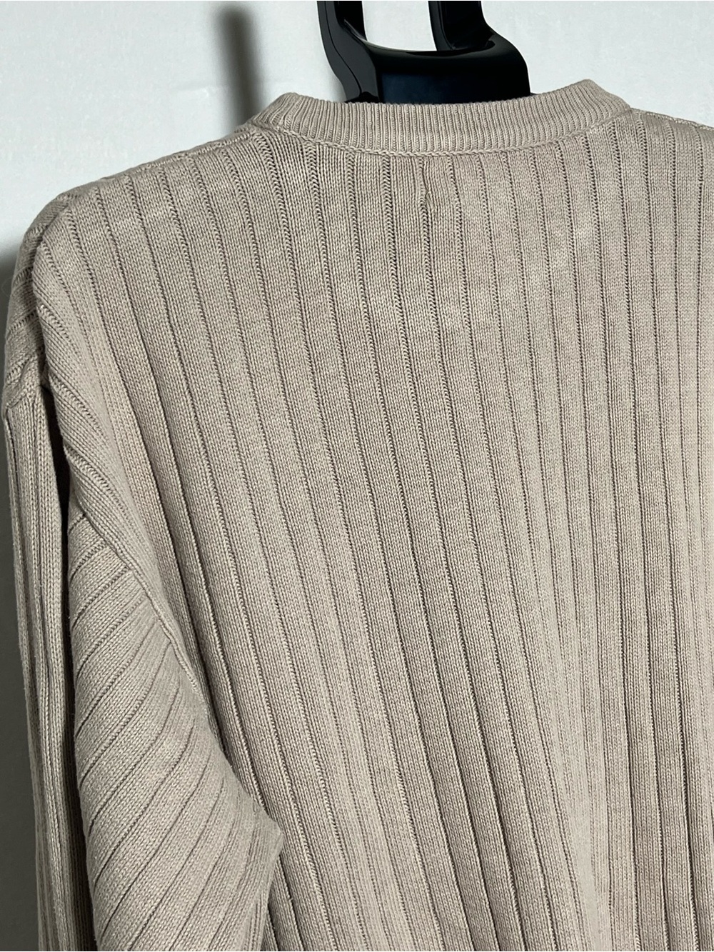 CHAPS Ralph Lauren Classic Ribbed Crewneck Tan Beige Sweater - size XXL 2XL - Picture 9 of 11